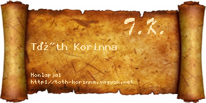 Tóth Korinna névjegykártya