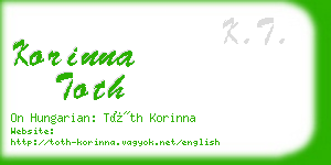 korinna toth business card